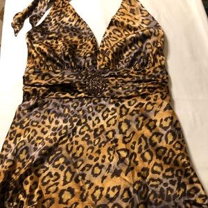 Bisou Bisou Leopard Halter w/ Beads